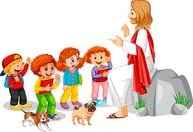 crianças estudando com jesus